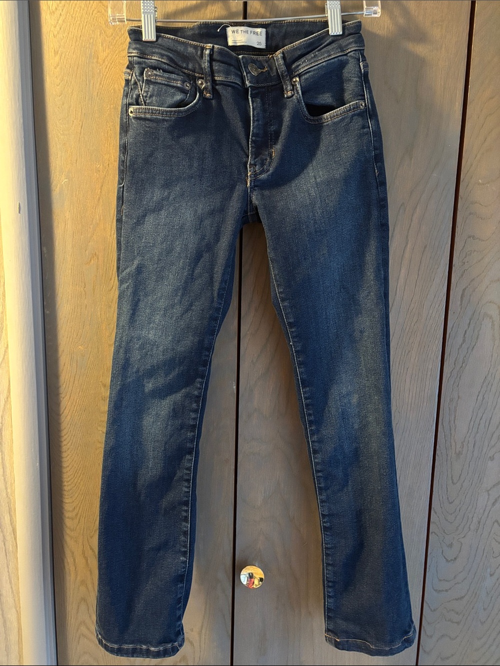 Free People We The Free Medium Wash Skinny Jeans Stretch Denim